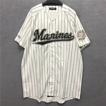 Japanese NBP Chiba Rod baseball suit short sleeve cardigan training match suit fans around loose large size group building