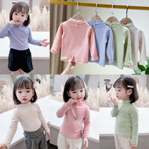 Girls base shirt Spring and Autumn 2021 New Childrens Long Sleeve T-shirt Baby Autumn Top