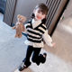 Girls' clothing fashion suit foreign style spring clothing 2023 new children's spring and autumn children's internet celebrity baby girl two-piece suit trendy