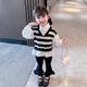 Girls' clothing fashion suit foreign style spring clothing 2023 new children's spring and autumn children's internet celebrity baby girl two-piece suit trendy