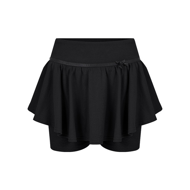 APEA2023 Spring and summer ballet style short culottes for hot girls knitted bow slimming A-line cake skirt J