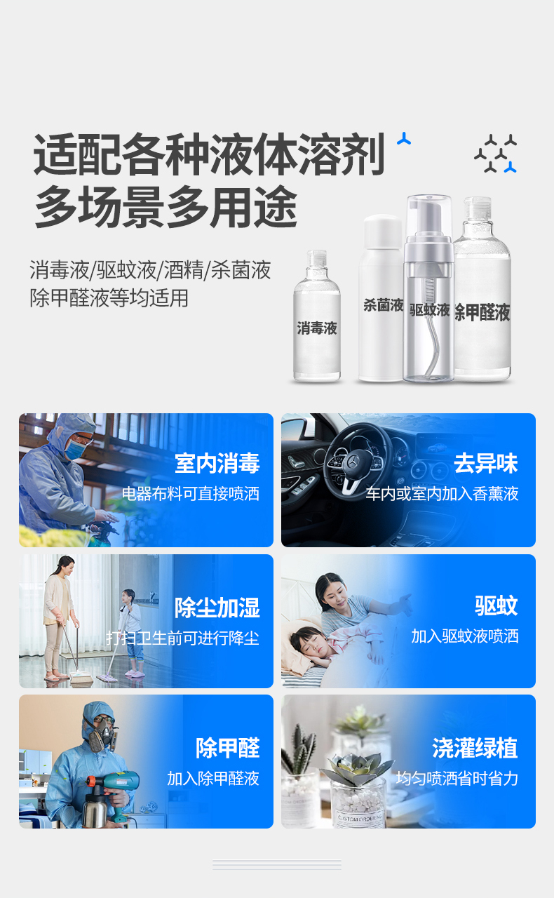 超云 纳米雾化消毒喷雾枪 一键喷雾 双档调节 图3