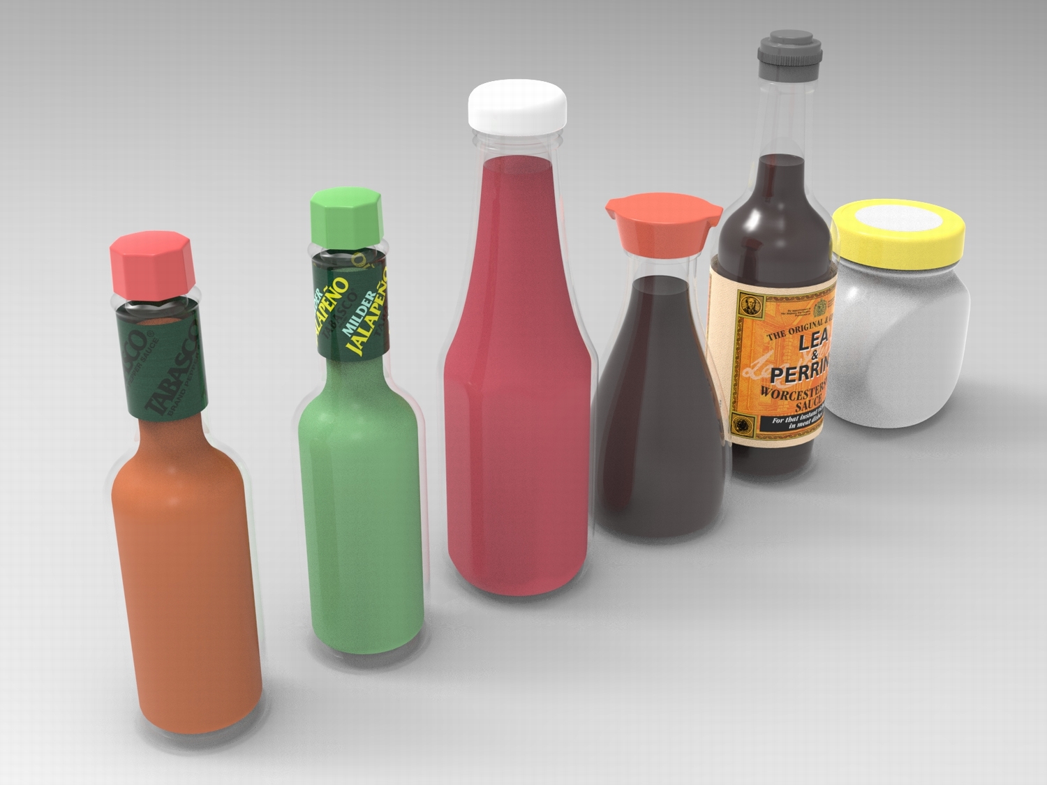 图片[3]-C4D酱料罐装包装FBX食品饮料包装OBJ易拉罐STL玻璃瓶Blender素材-cg男孩