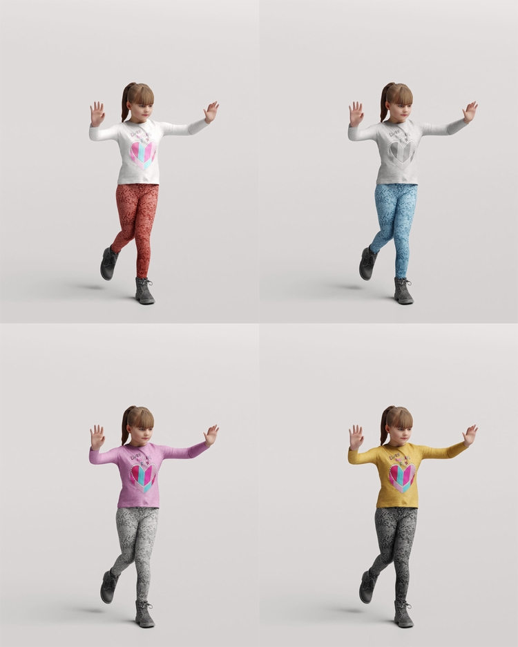图片[6]-C4D欧美儿童FBX小孩STL人物角色OBJ妇女三维模型Blender素材Maya-cg男孩