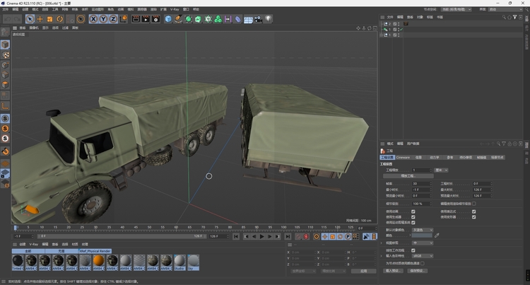C4D坦克FBX军用卡车STL装甲车OBJ军事武器unity房车三维模型素材-cg男孩