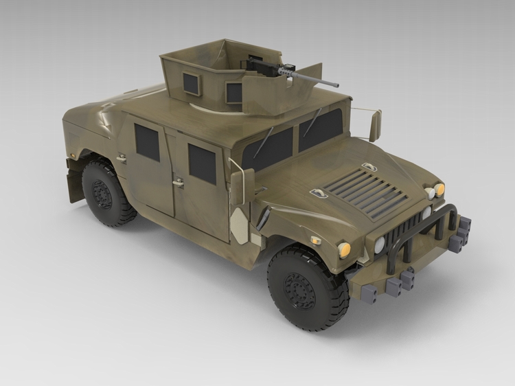 图片[5]-C4D坦克FBX军用卡车STL装甲车OBJ军事武器unity房车三维模型素材-cg男孩