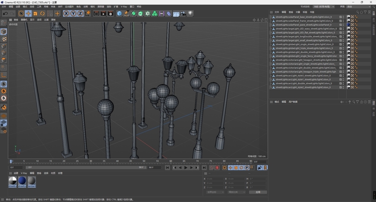 图片[4]-C4D户外现代古典装饰风格路灯FBX公共设施STL设计素材OBJ模型文件-cg男孩