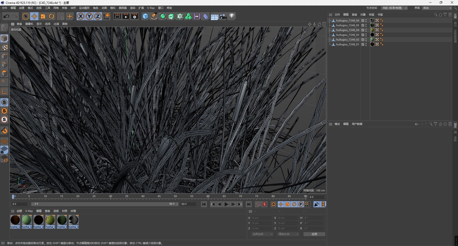 图片[3]-C4D湖泊水边植物FBX芦苇OBJ香蒲场景游戏建模设计素材-cg男孩