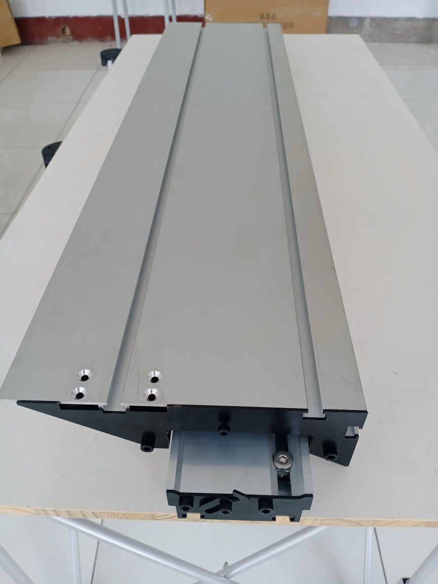 Workbench modification widened and thickened aluminum alloy precision linear steel ball steel bar woodworking push table saw slide rail guide