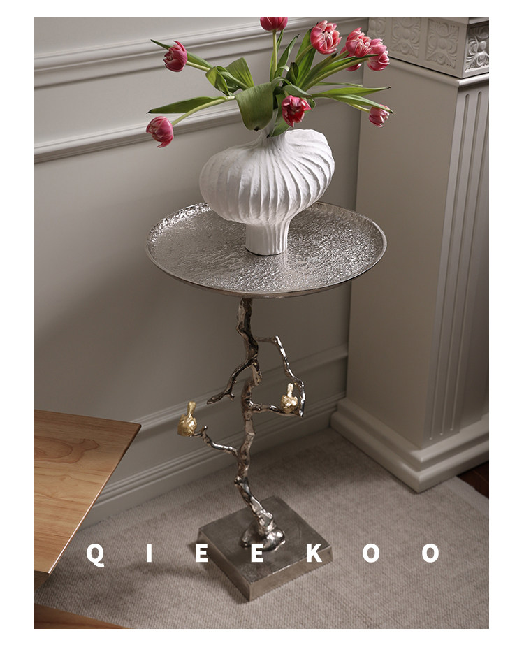 Handcrafted Metal Accent Table
