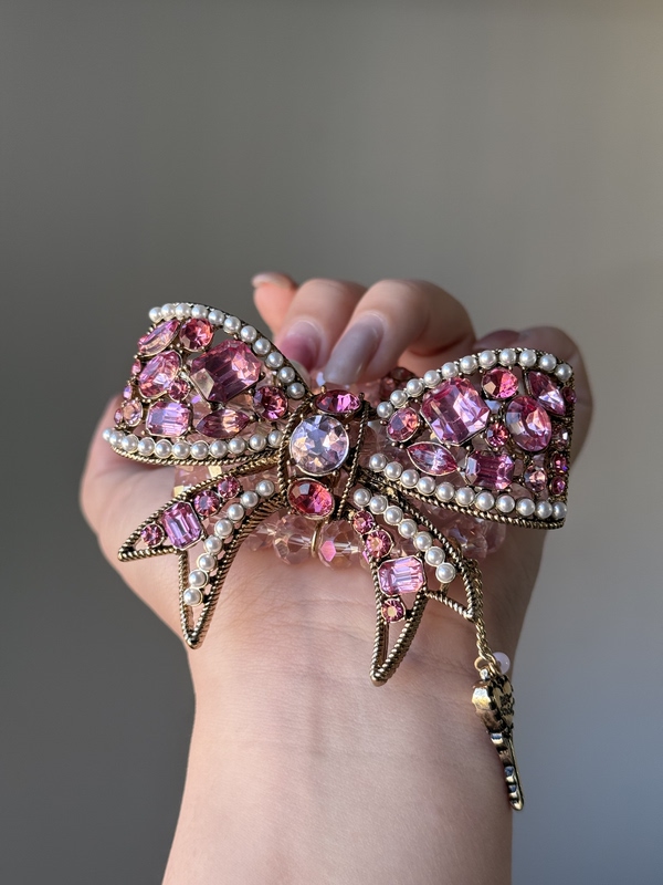 American Betsey Johnson Brand Bj Bow Bracelet, Bangle, Necklace, Choker, American Sweet Style, Vintage