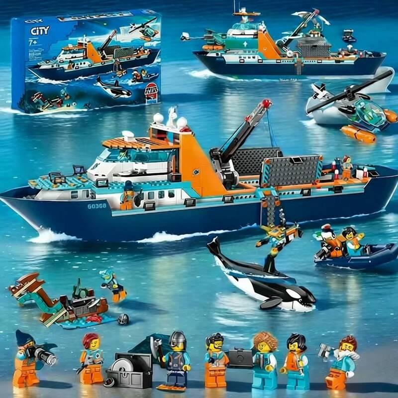 Ocean Polar Giant Ship Suitable for Lego Building Blocks, Floating Model, Children's Assembly Toy, Gift for Boys and Girls Ocean Polar Giant Ship Suitable for Lego Building Blocks, Floating Model, Children's Assembly Toy, Gift for Boys and Girls