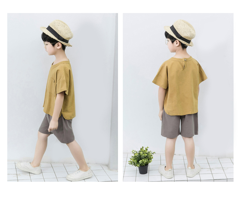 Quần áo bé trai mùa hè 2019 mới to boy hè ngắn tay bé trai hè đẹp trai đẹp trai thủy triều hai mảnh - Phù hợp với trẻ em đồ bơi bé trai