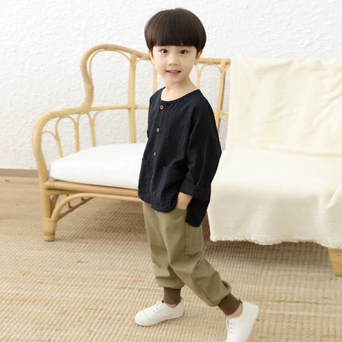 Детское демисезонное ретро этническое ханьфу для мальчиков, китайский стиль