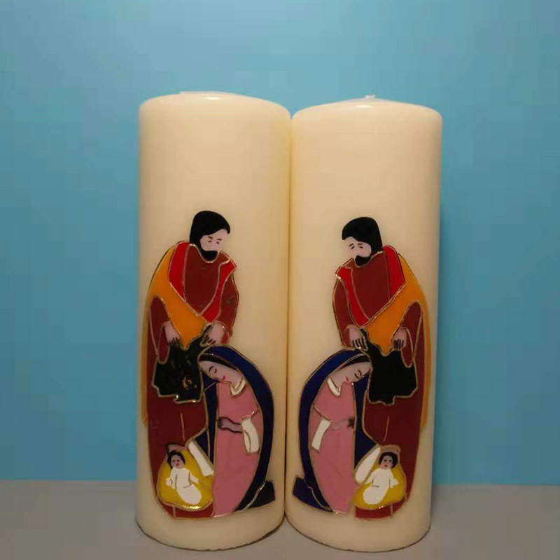Christmas Decorative Candles, Handmade Candles, Church Ritual Candles, Holiday Candles, Scene Candles Christmas Decorative Candles, Handmade Candles, Church Ritual Candles, Holiday Candles, Scene Candles