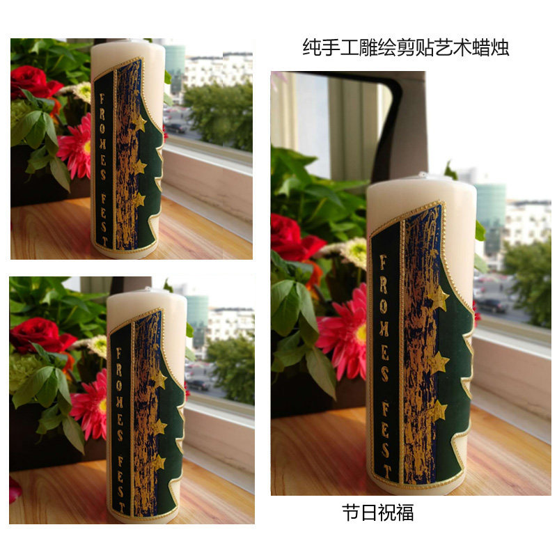 Christmas Candle Craft Candle Christmas Decoration Candle Church Liturgy Candle Customized Scene Candle