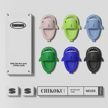 chikoku Korean children shark slippers summer boys thick bottom non slip baby antibacterial soft bottom sandals girls