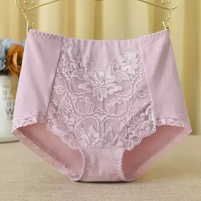 High waist cotton underwear women belly big size breathable seamless breifs cotton crotch fat mm spring and summer waist