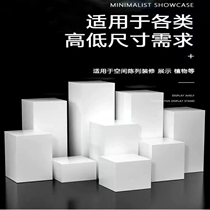 Square wooden photography live custom museum display rack model base Nakashima display cabinet paint display stand quality