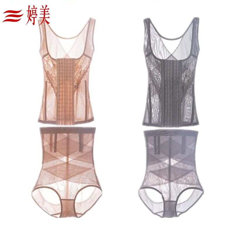 Counter Tingmei split corset breathable abdomen corset postpartum pressurized corset thin section body sculpting split suit