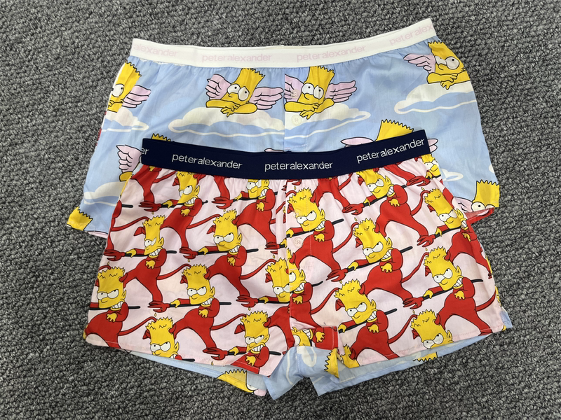 818434 Summer Woven Cotton Shorts Simpson Ab Side Underwear