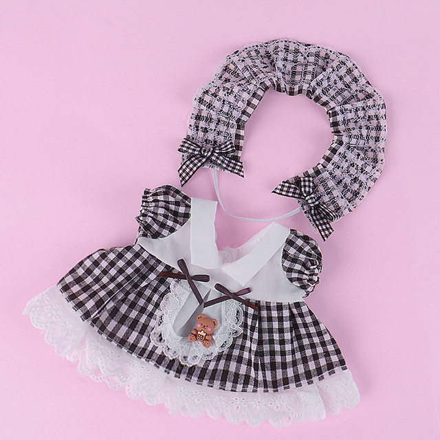 20cm Cotton Doll Skirt Cute Lolita Doll Plush Toy Clothes Set Doll