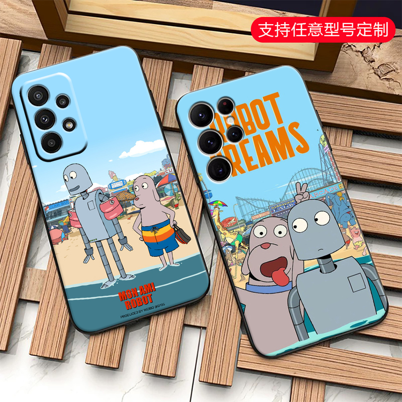 Robot Dreams Peripheral Phone Case Suitable for Samsung Galaxy S25 A56 Protective Case A36 S25Edge M54 F15 A26 A26 A16 Anti-Drop