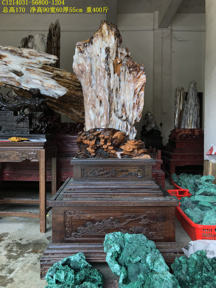 Burmese tree -based jade ornament ice species with tree knot wood fossils and silicon -based wooden rock living room desktop decoration 1204