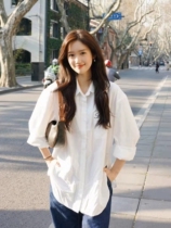 2022 Spring Festival Mini-Shirt Design Sensation Little crowdsourced Shirt Woman Superior early spring sweet and beautiful Dont touch the tea department blouses summer