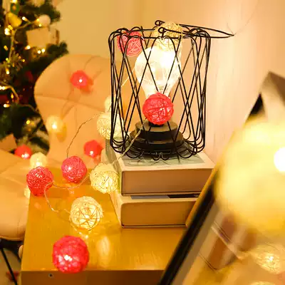 LED small lights flashing lights string starry star rattan ball light Net red light room bedroom layout decorative lights star lights