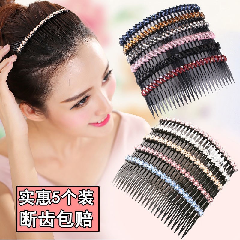 Cloth Art Combi Japan-Japan Headwear Inserts Comb Plastic Crushed Flowers Broadside Briefs With Teeth And Sea Combed Cloth Hair Clip Hair Accessories