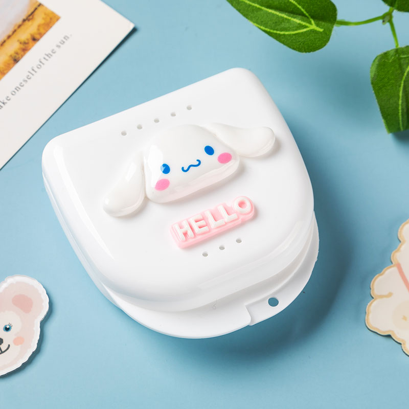 Dental cover box holder containing box portable belt cute invisible putting teeth orthodontic aligner small number