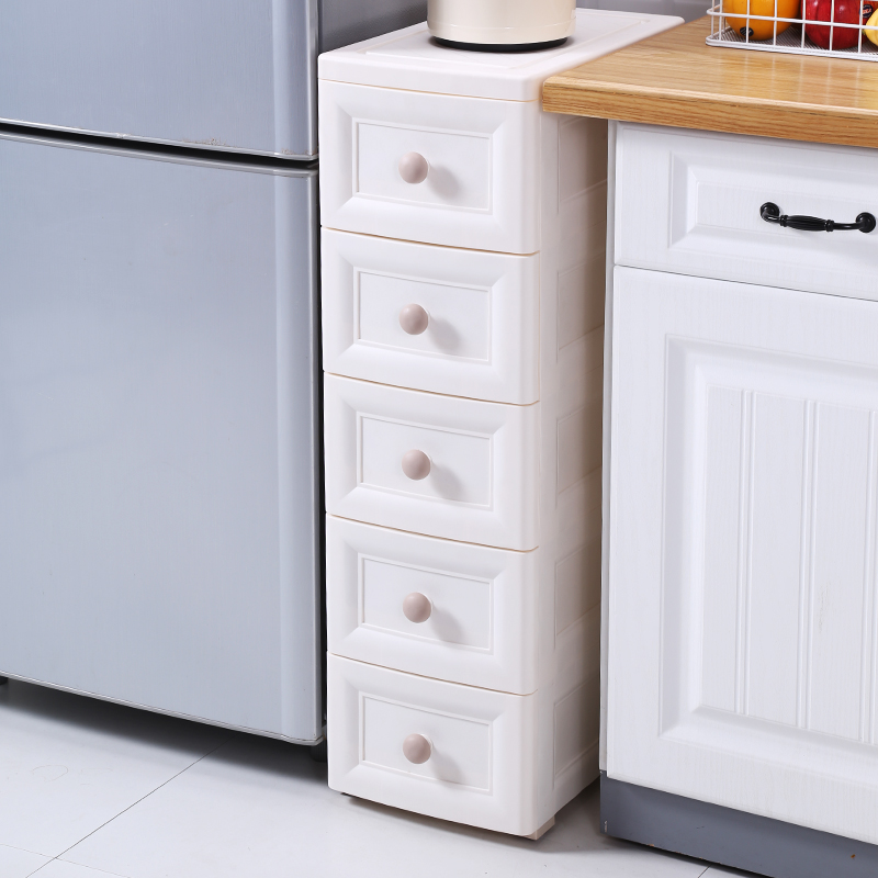 20cm wide slit storage cabinet drawer toilet kitchen locker thickened plastic narrow gap storage rack