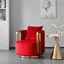 Nordic single sofa chair light luxury living room rotating single chair business meeting reception negotiation sofa table and chair combination