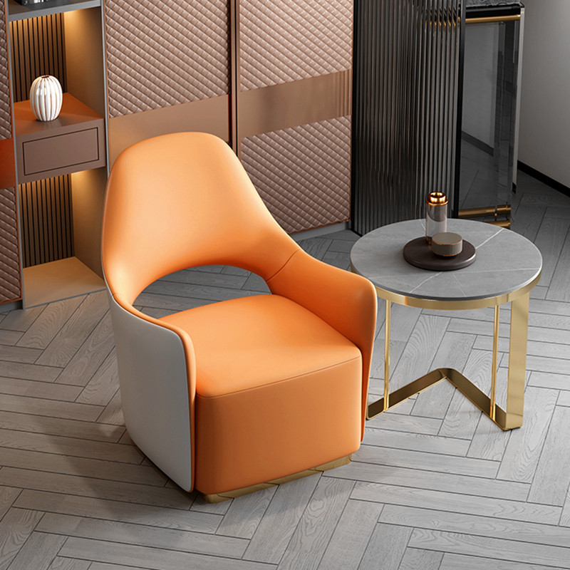 Northern European Light Luxury Single Position Chair Modern Simple Tiger Chair Living Room Leisure Conference Room Backing Chair