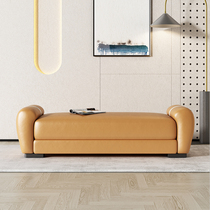 Simple solid wood bed end stool cloakroom sofa stool bedroom bed Italian bedside stool long stool home change shoe stool