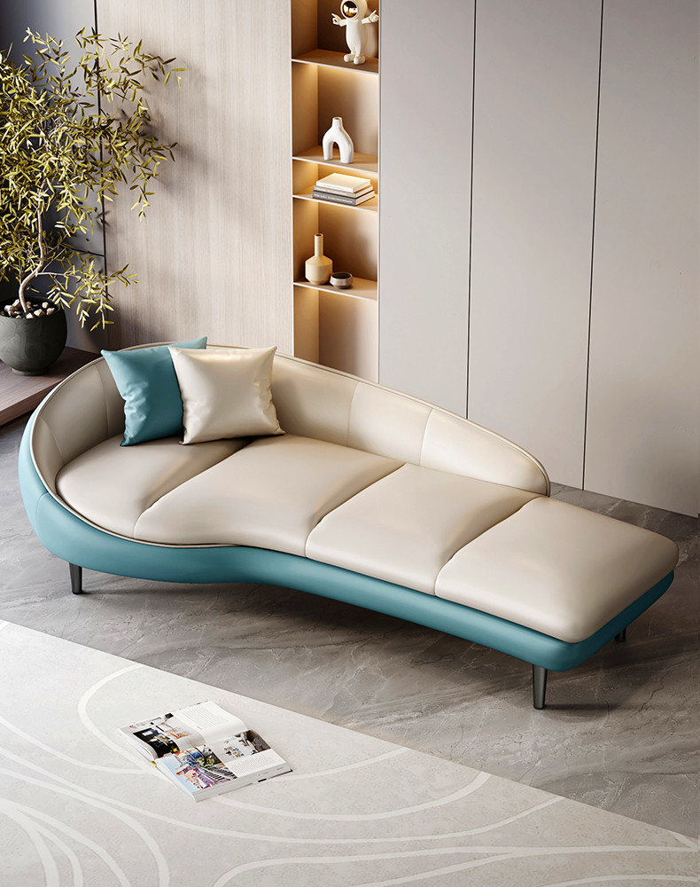 Modern minimal concubine curved sofa small family living room lazy lounge chairs hotel accommodation high-end leisure beauty couch