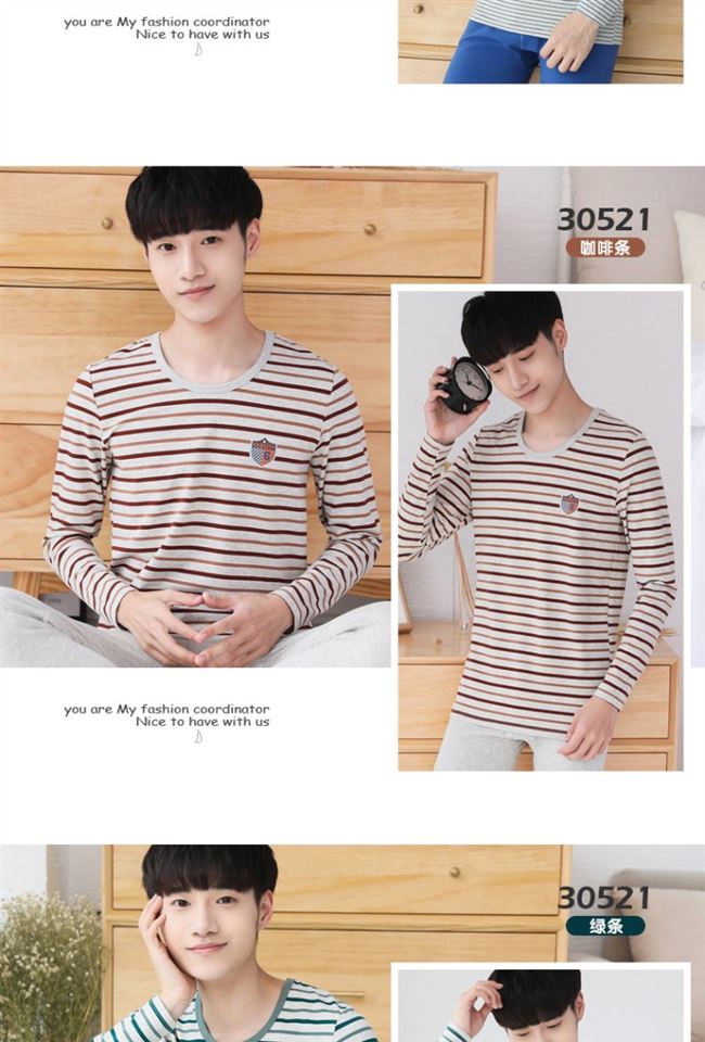 Teen đồ lót nhiệt set boy big boy mỏng phần quần áo mùa thu Áo len cotton Lycra - Quần áo lót