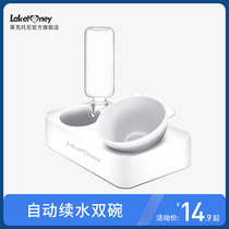 Cat bowl Dog bowl Double bowl Anti-tipping Cat protection cervical food bowl Cat food rice bowl Special pet supplies for kittens