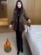 Counter windbreaker jacket for women 2025 new autumn and winter fashionable cotton thickened mid-length slim slim coat trendy