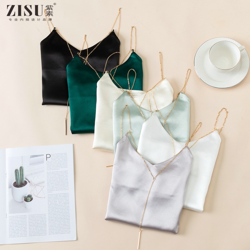 Professional suspenders with suits, sexy outerwear, tops, V-necks, inner suspenders, sleeveless bottoming, small vest women