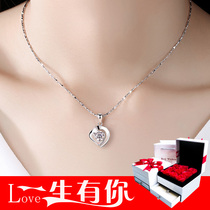 999 sterling silver necklace girl collarbone neck chain jewelry couple life has your pendant to give girlfriend birthday gift