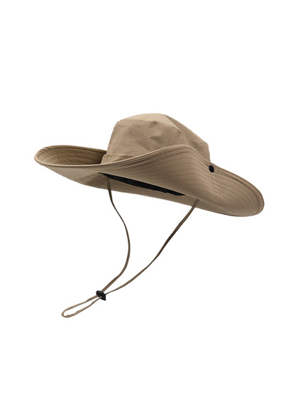 西部牛仔帽男渔夫帽女爬山沙漠防晒帽户外露营遮阳帽子徒步登山帽