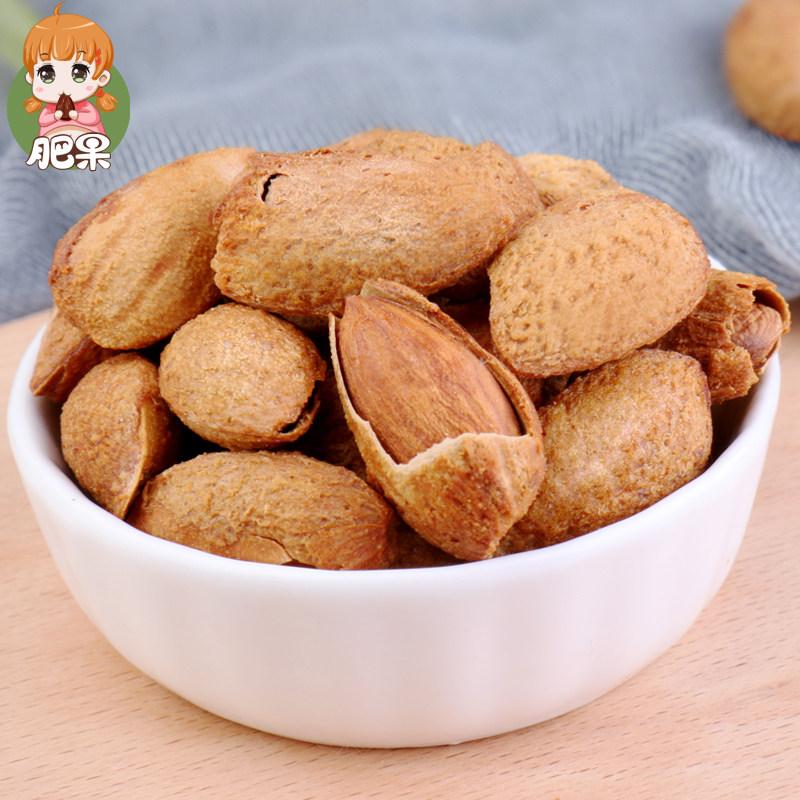 New Cargo Bartan Wood 500g Bagged Net Content Daily Nut Jen Thin Shell Cream Taste Almond Flat Peach Kernel Fried Cargo NP