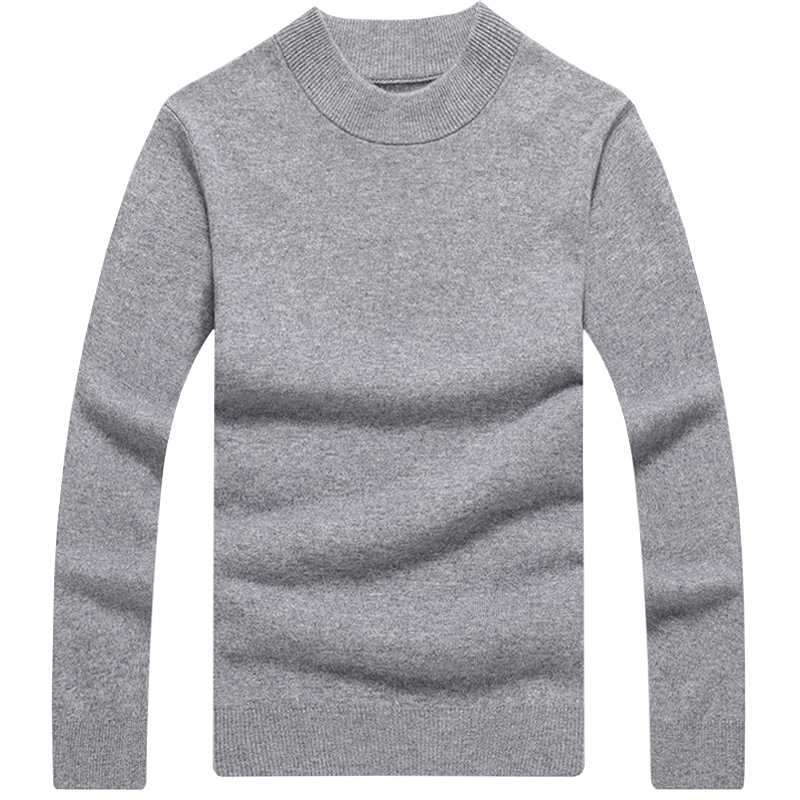 Áo len với cổ áo tròn len áo len nam dày mùa đông trung niên cashmere cũ giữa năm-cổ cao áo len