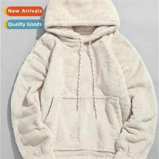 New womens 2022 fall  winter lambs wool hooded pullover kang