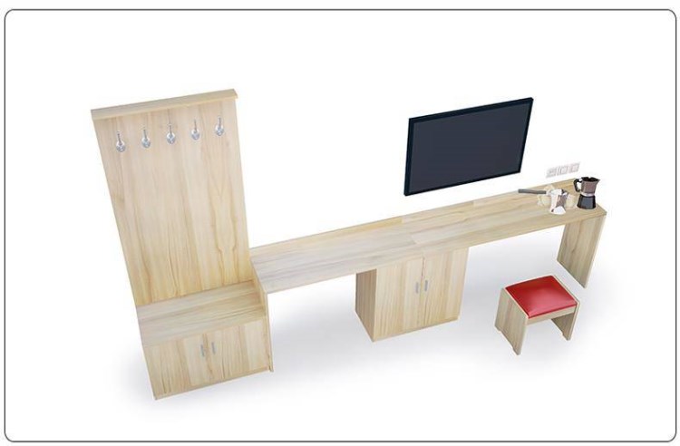 Khách sạn khách sạn đầy đủ nội thất phòng TV tủ máy tính bàn hành lý giá kết hợp căn hộ cho thuê nhà bàn - Nội thất siêu thị