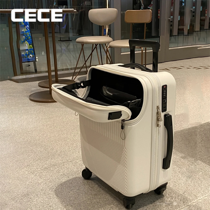 Bremei open box USB charging port luggage small boarding case 20 inch suitcase female password box male business