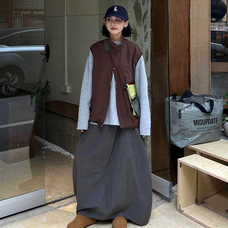 Japanese-Style Simple Reversible Outdoor Casual Stand-Up Collar Thin Jacket Vest for Women 2026 New Unique and Beautiful Top