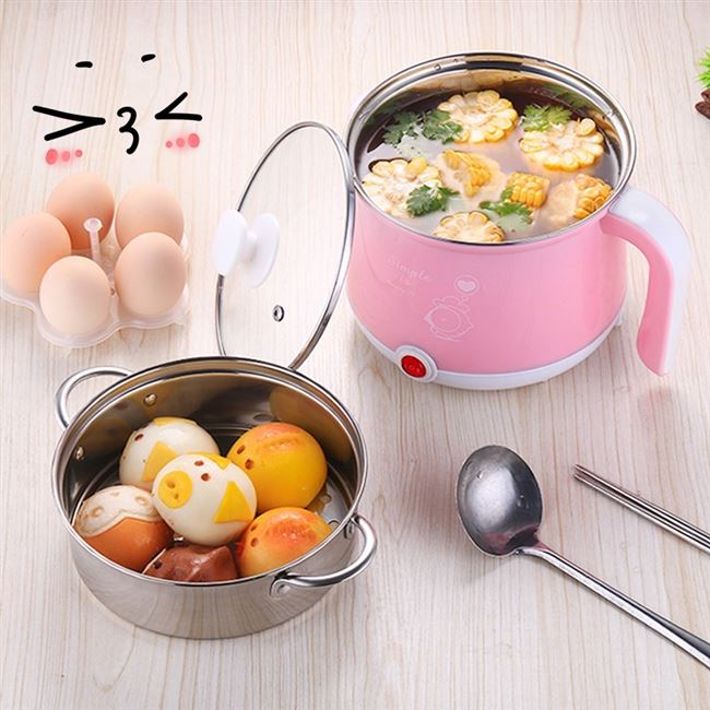 Máy luộc trứng ngay nồi cháo inox cháo nhân tạo mini tự động tắt nguồn cho trẻ em luộc trứng hấp trứng - Nồi trứng 	nồi lẩu điện mini bosco